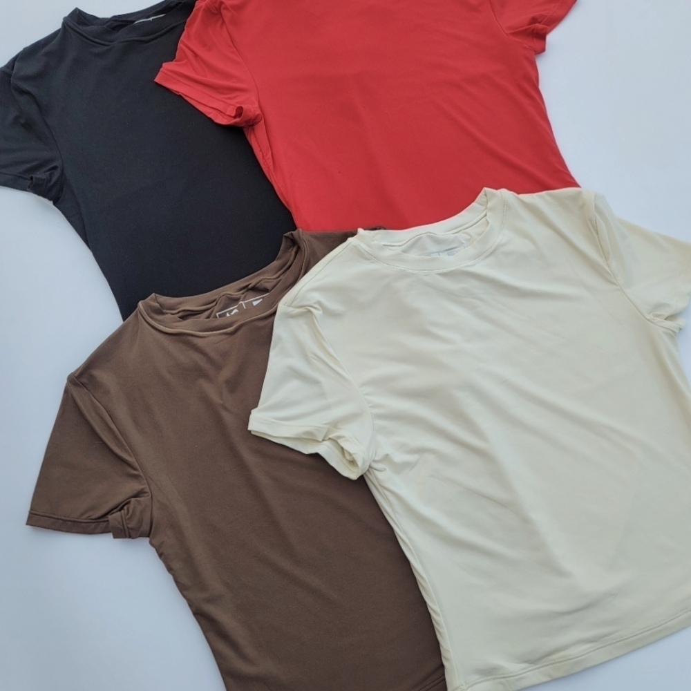 Pedigree ButterSoft Baby Tee Crop Top | Red - Picture 8 of 9